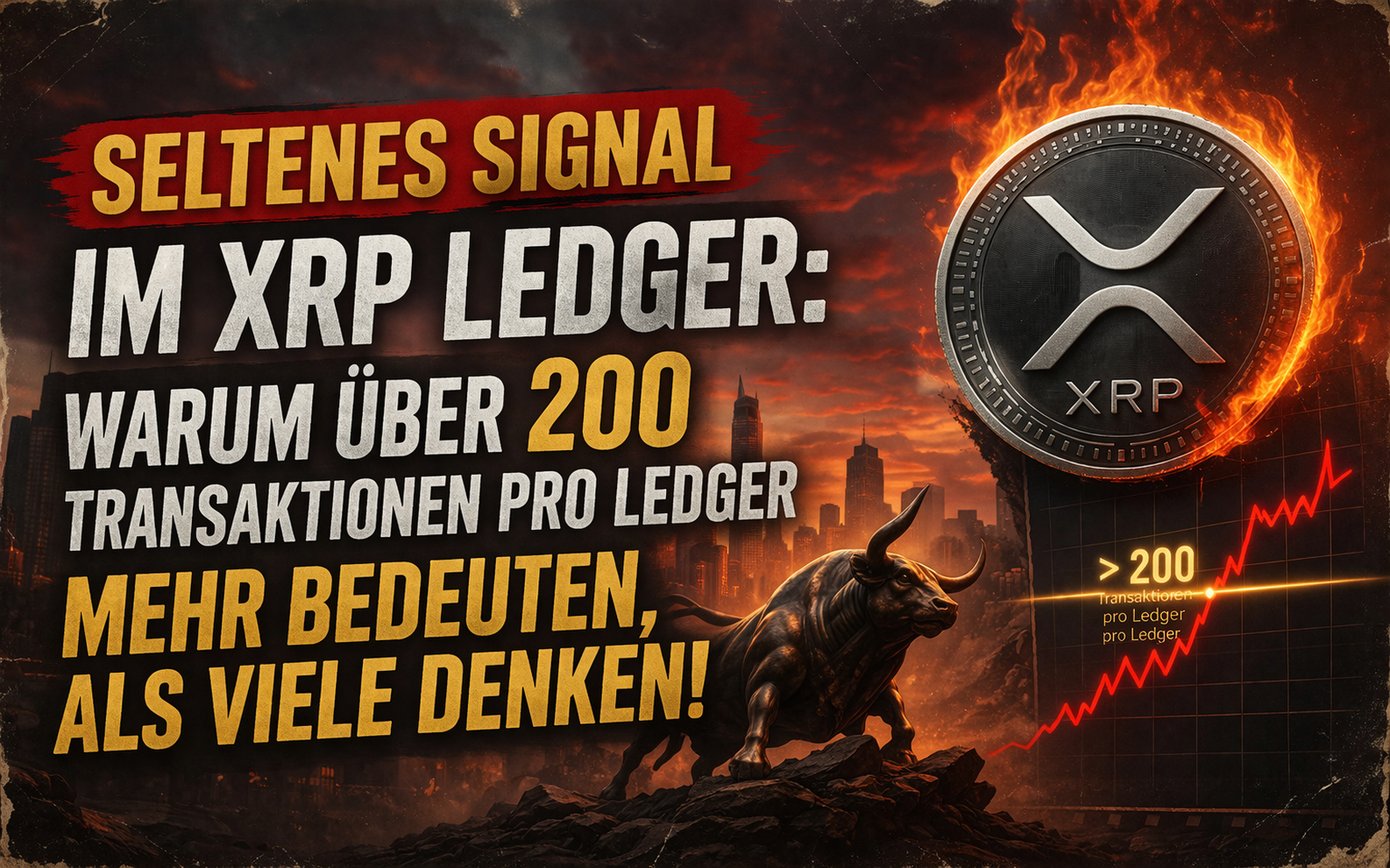 Seltenes Signal im XRP Ledger: Warum über 200 Transaktionen pro Ledger mehr bedeuten als viele denken