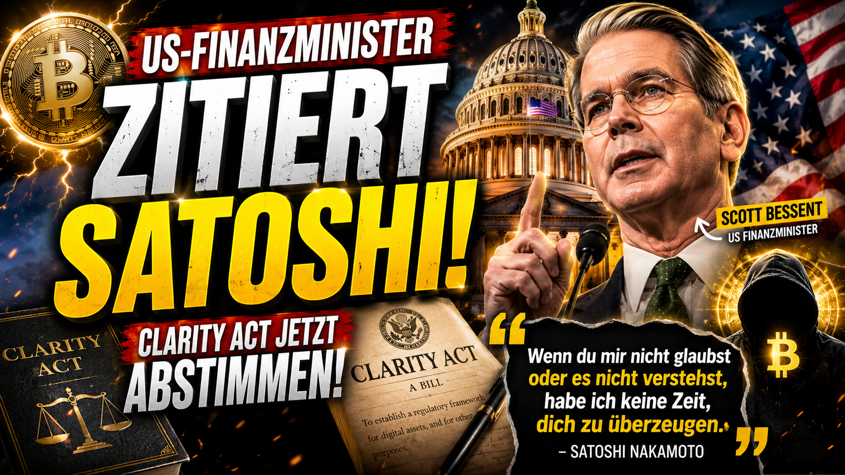 US-Finanzminister zitiert Satoshi Nakamoto!